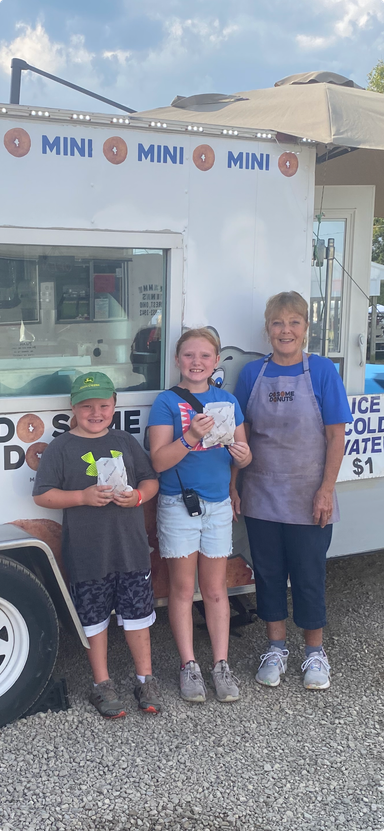 Here at rhe Richmond Independent Fair! It's super hot outside but the donuts are still rolling! come and check us out!